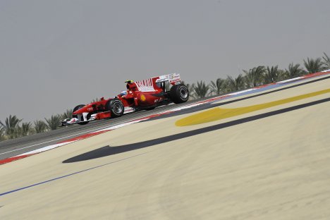 Fernando Alonso rundt på Sakhir